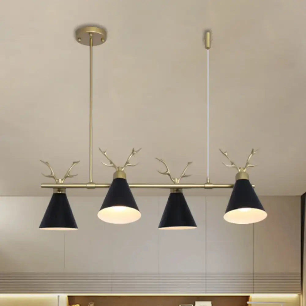 DecorBites™ Antler Design Nordic Chandelier - Restaurant Island Lighting (Black, Grey, White)