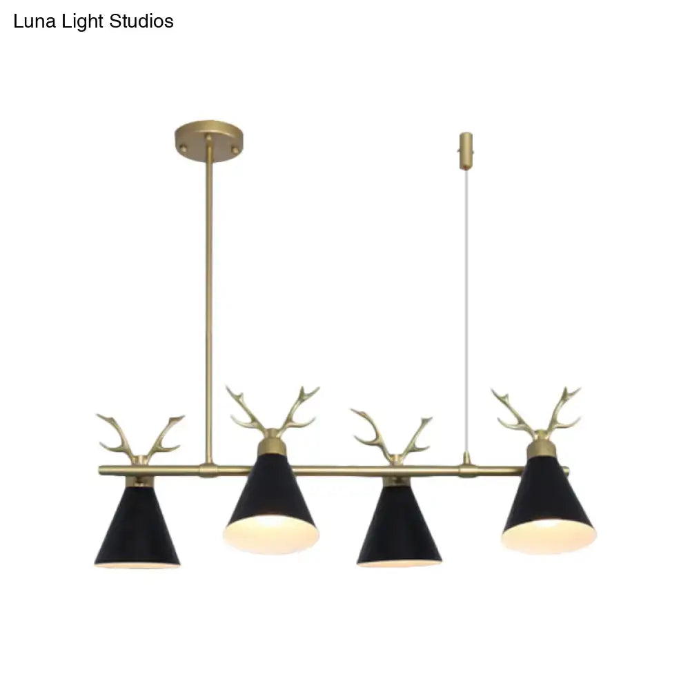 DecorBites™ Antler Design Nordic Chandelier - Restaurant Island Lighting (Black, Grey, White)