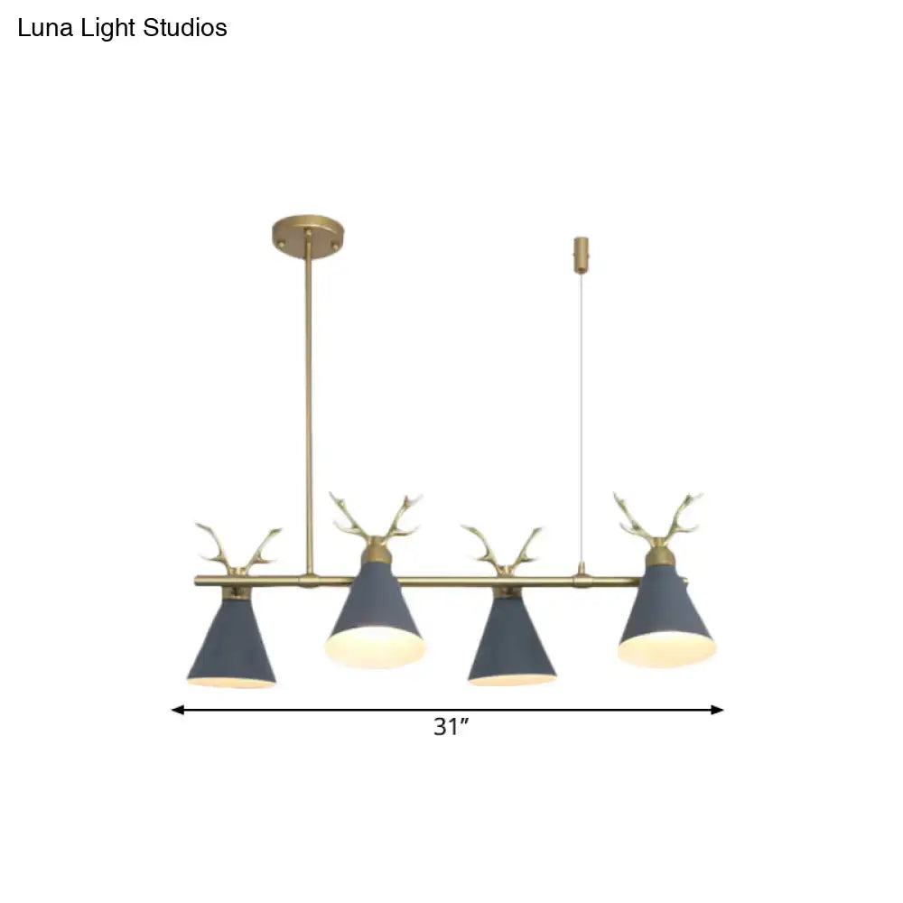 DecorBites™ Antler Design Nordic Chandelier - Restaurant Island Lighting (Black, Grey, White)
