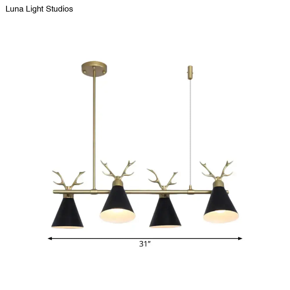 DecorBites™ Antler Design Nordic Chandelier - Restaurant Island Lighting (Black, Grey, White)