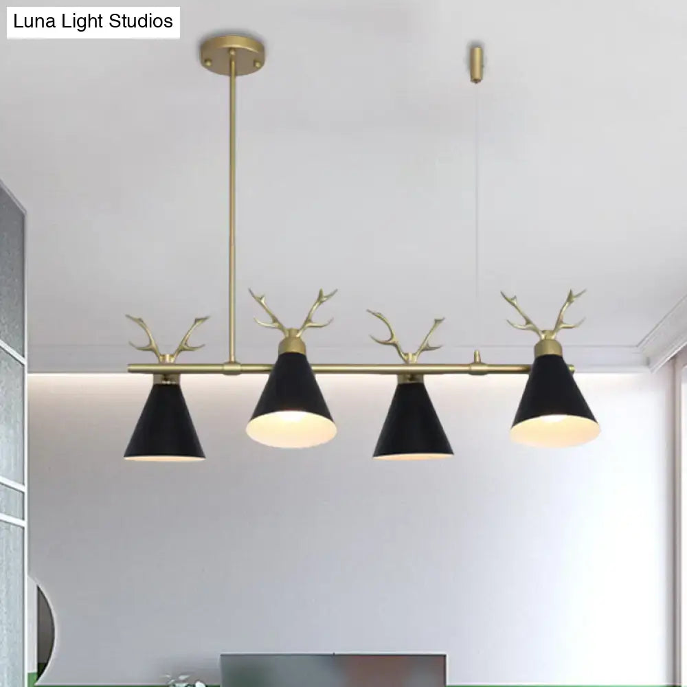 DecorBites™ Antler Design Nordic Chandelier - Restaurant Island Lighting (Black, Grey, White)