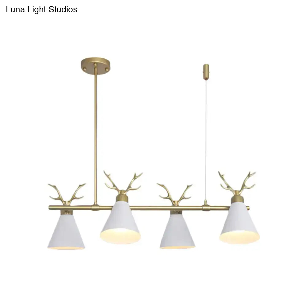 DecorBites™ Antler Design Nordic Chandelier - Restaurant Island Lighting (Black, Grey, White)