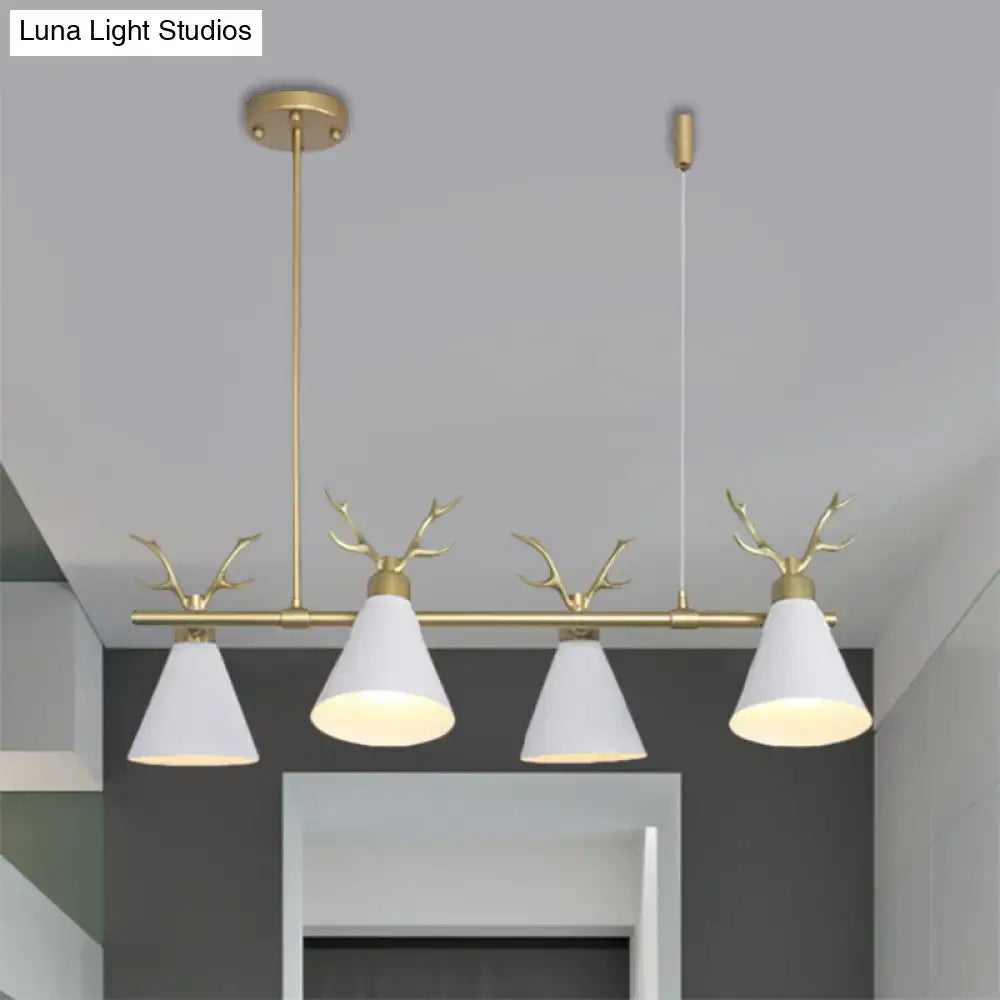 DecorBites™ Antler Design Nordic Chandelier - Restaurant Island Lighting (Black, Grey, White)