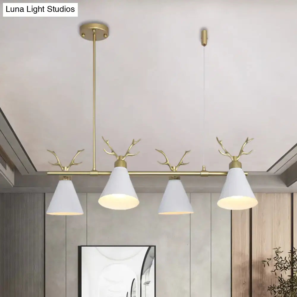 DecorBites™ Antler Design Nordic Chandelier - Restaurant Island Lighting (Black, Grey, White)