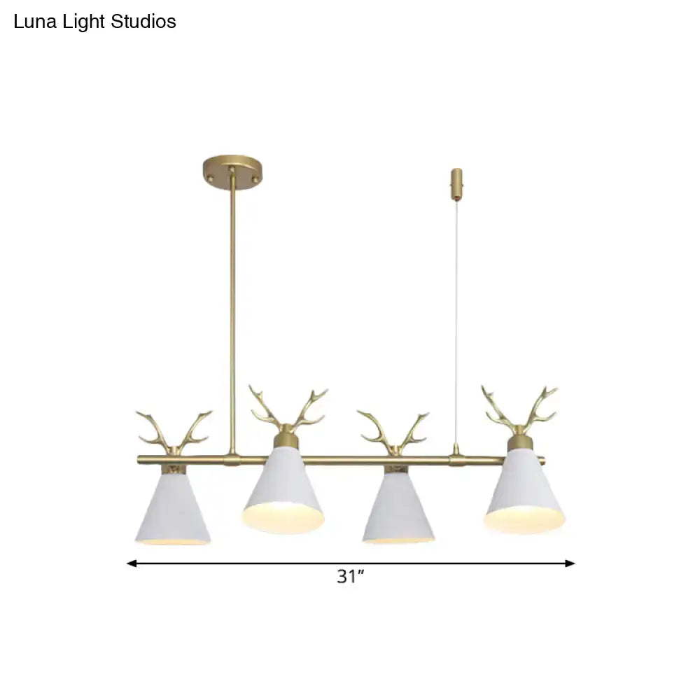 DecorBites™ Antler Design Nordic Chandelier - Restaurant Island Lighting (Black, Grey, White)