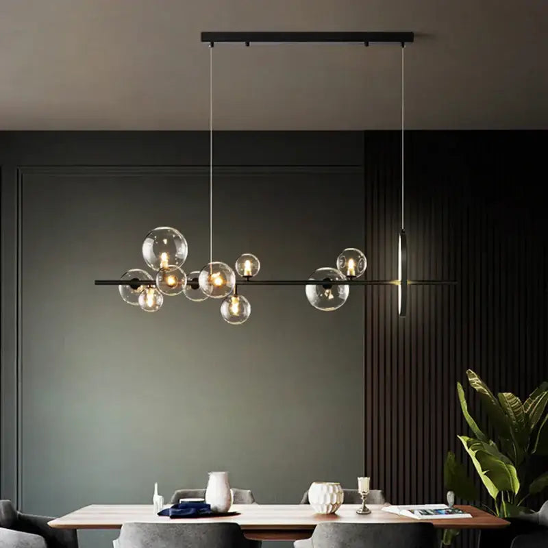 DecorBites™ Industrial Glass Pendant Chandelier Kitchen Dining Living Room Lighting