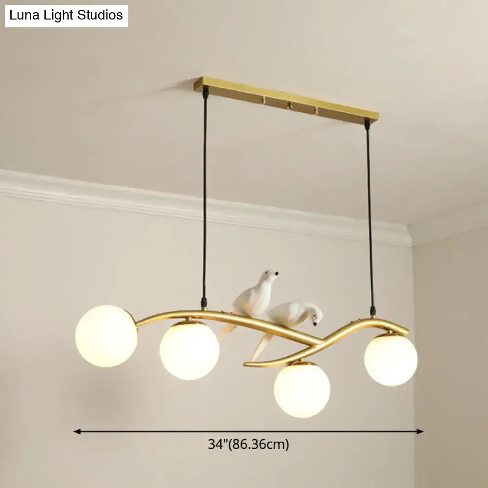 DecorBites™ Modern Island Pendant Light with Frosted Glass Lampshade for Dining Room