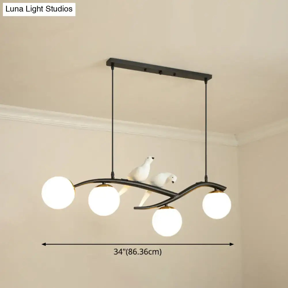 DecorBites™ Modern Island Pendant Light with Frosted Glass Lampshade for Dining Room