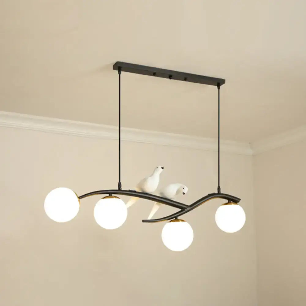 DecorBites™ Modern Island Pendant Light with Frosted Glass Lampshade for Dining Room