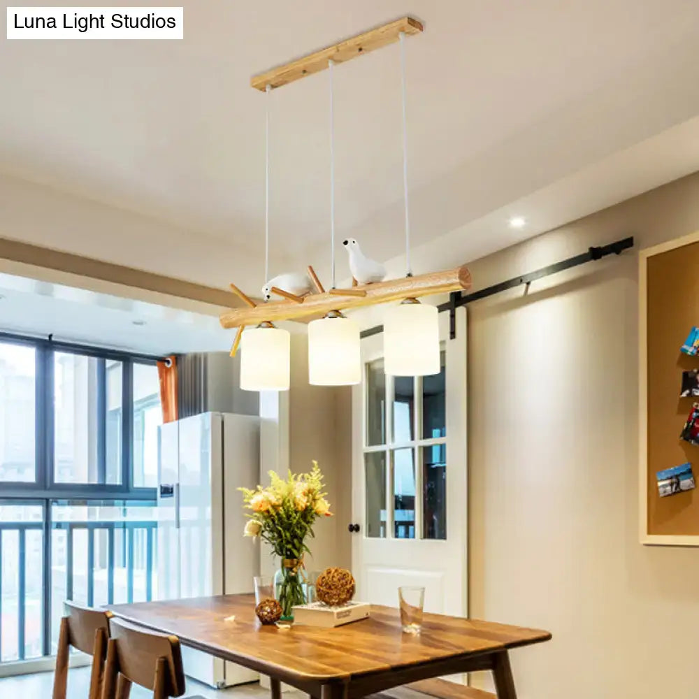 DecorBites™ Modern Island Pendant Light with Frosted Glass Lampshade for Dining Room
