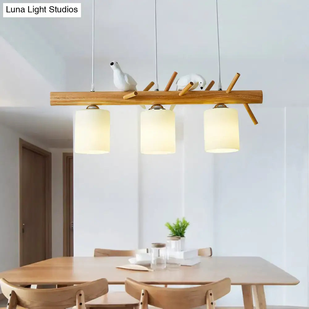 DecorBites™ Modern Island Pendant Light with Frosted Glass Lampshade for Dining Room