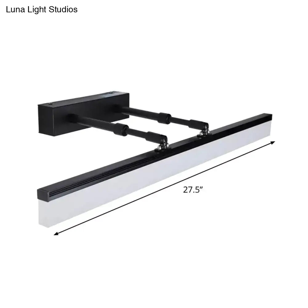 Modern black led bar light – living room minimalist wall sconce