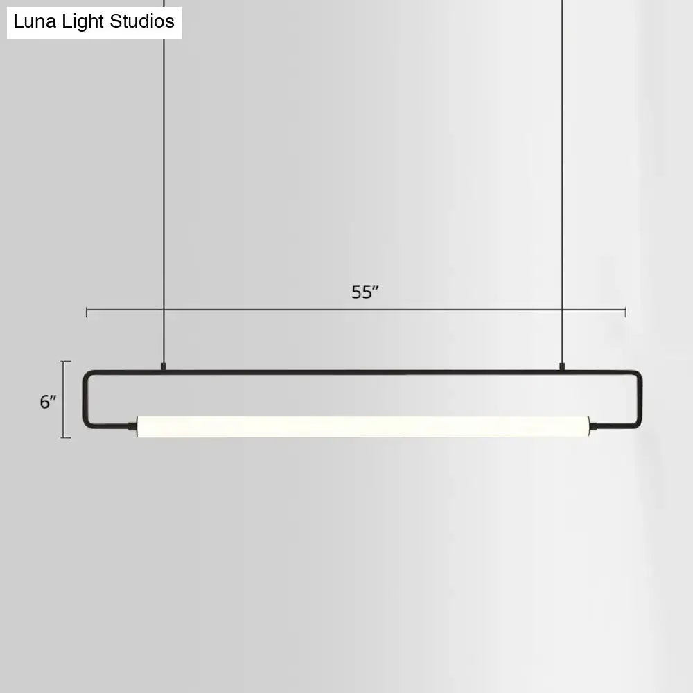 Modern black led ceiling island lighting for dining table