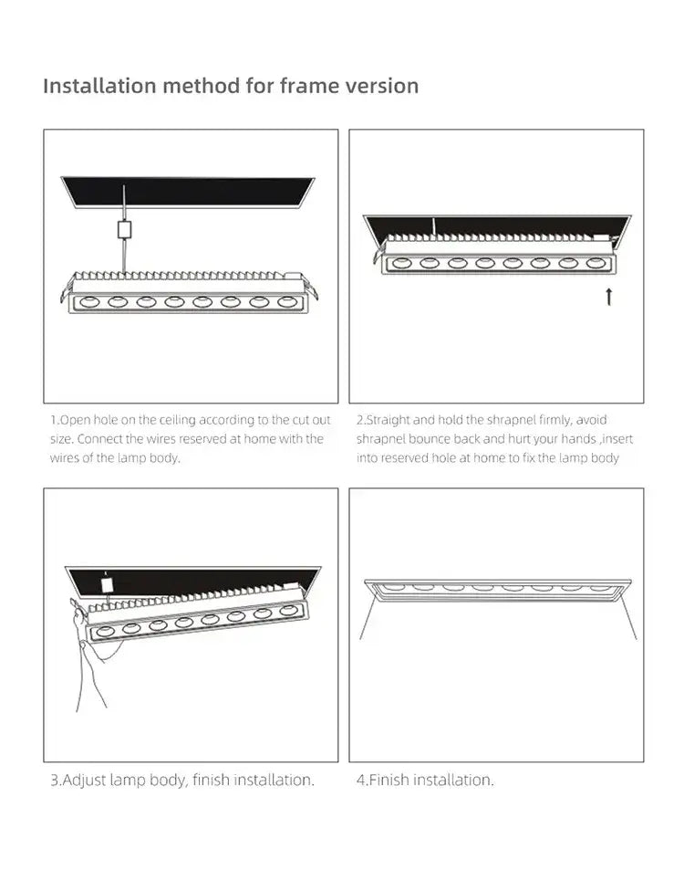 DecorBites™ 15W/24W LED Grille Downlight: Anti-glare Embedded Spot Light for Office Home Shop Decor