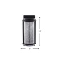 Modern black led outdoor wall sconce with rippled glass cylinder