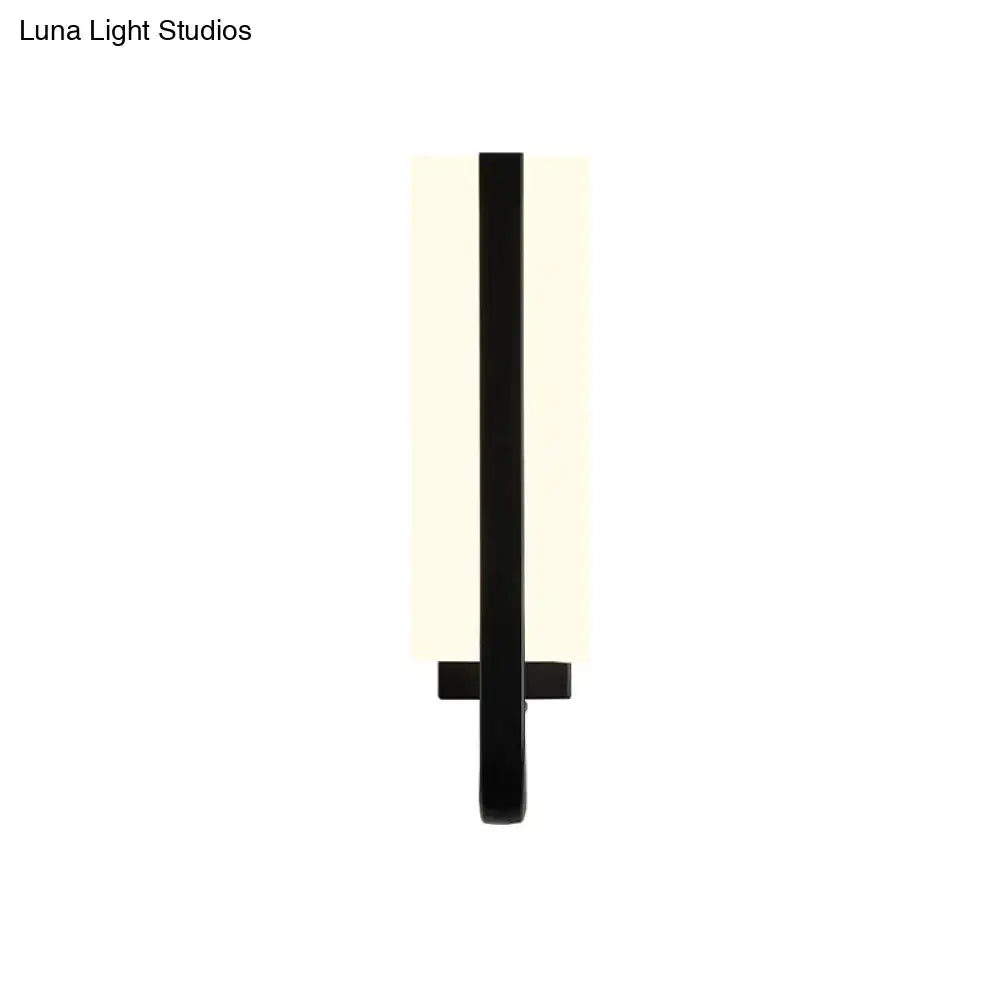 Modern black led sconce light fixture for living room white warm light