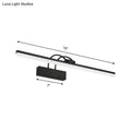 Modern black led vanity lighting fixture bathroom wall sconce