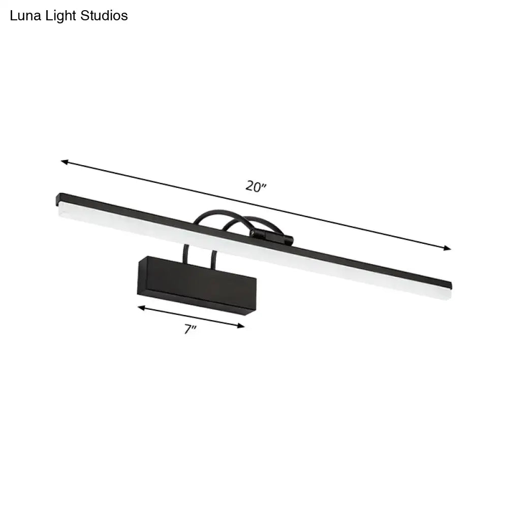 Modern black led vanity lighting fixture bathroom wall sconce
