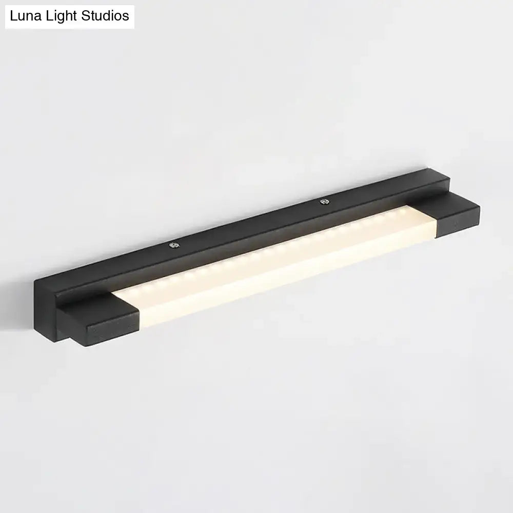 Modern black led vanity mirror light warm white bathroom lamp