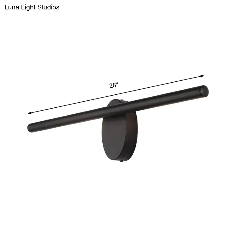 DecorBites™ Modern LED Wall Sconce in Black with Acrylic Shade for Bathroom Lighting - 21.5"/28"/36" Wide
