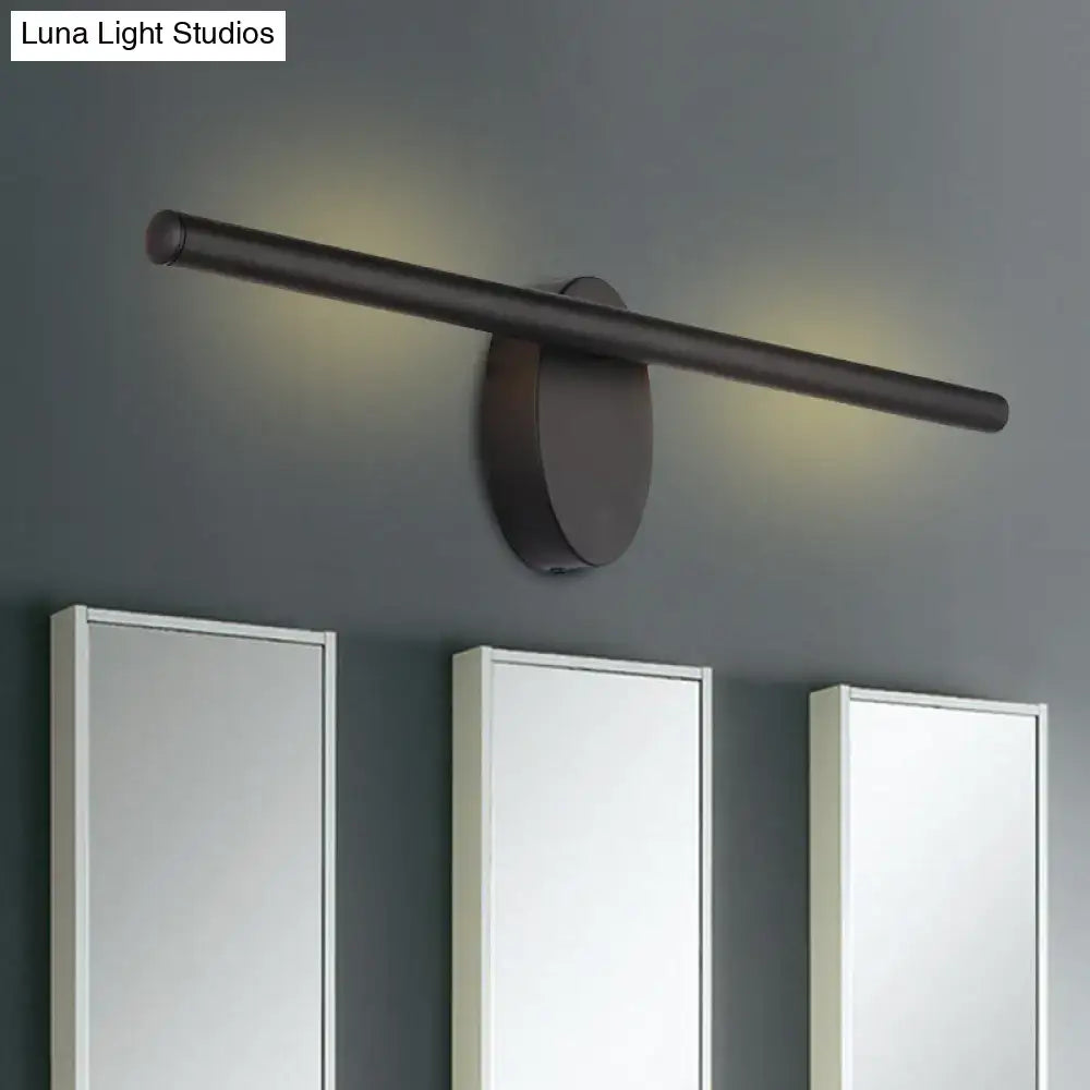 DecorBites™ Modern LED Wall Sconce in Black with Acrylic Shade for Bathroom Lighting - 21.5"/28"/36" Wide