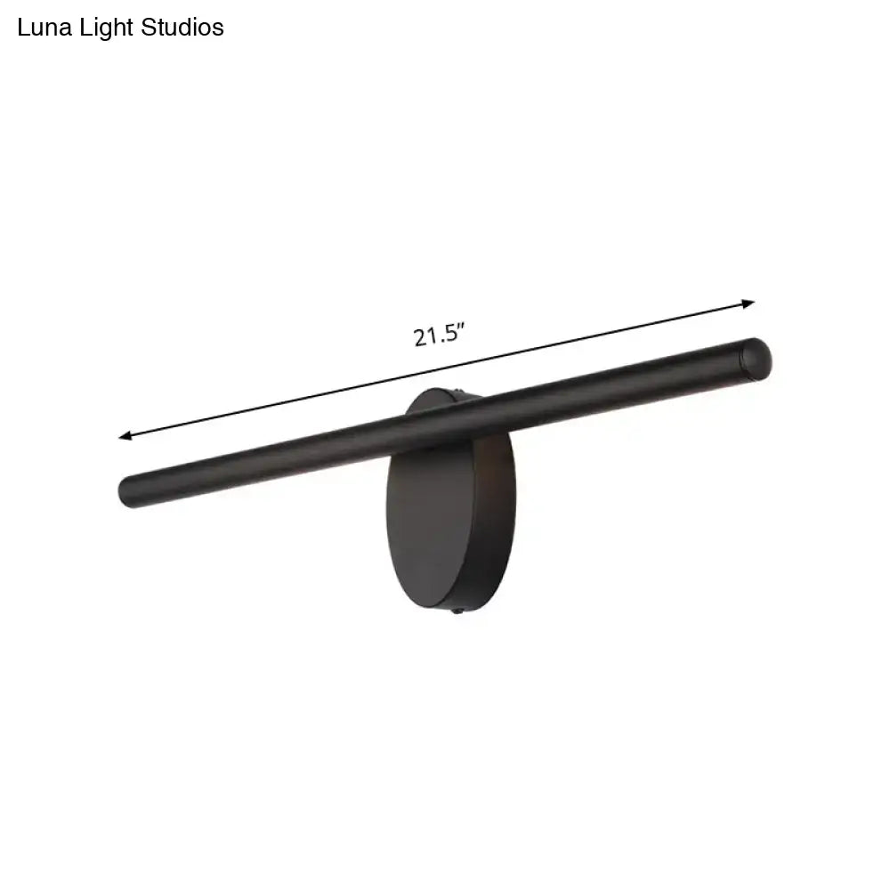 DecorBites™ Modern LED Wall Sconce in Black with Acrylic Shade for Bathroom Lighting - 21.5"/28"/36" Wide