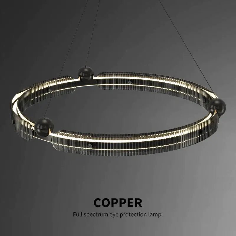 DecorBites™ Light Luxury Circle LED Living Room Chandelier