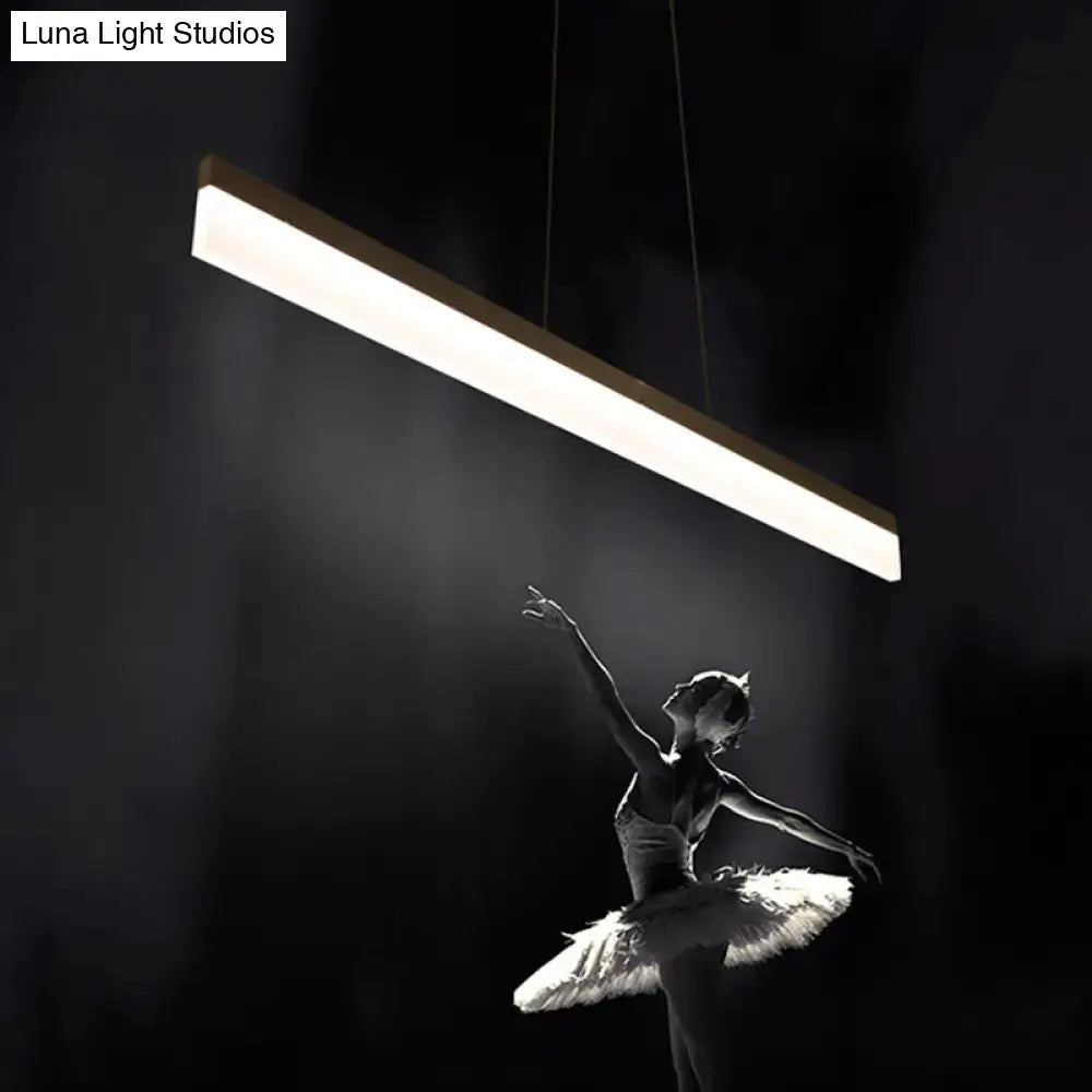 DecorBites™ Modern LED Coffee Suspension Lamp for Restaurants - Acrylic Bar Shaped Island Light Fixture
