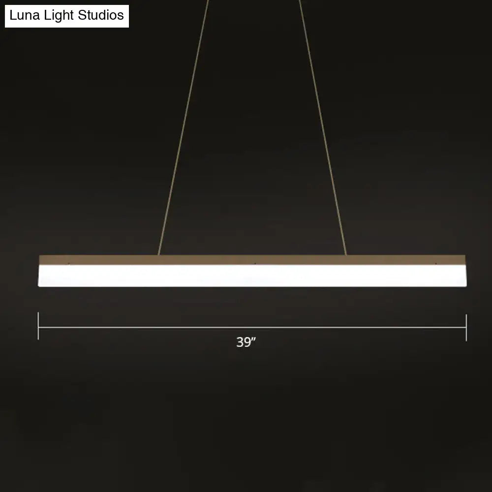 DecorBites™ Modern LED Coffee Suspension Lamp for Restaurants - Acrylic Bar Shaped Island Light Fixture