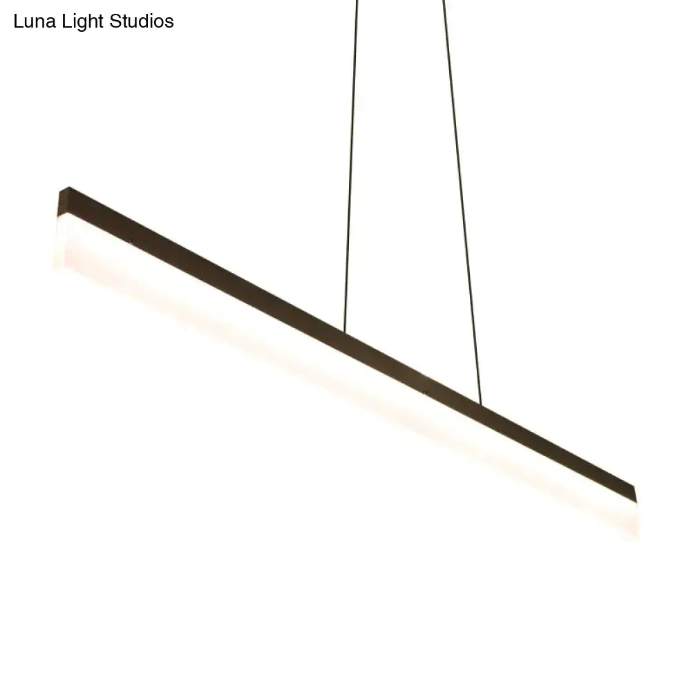 DecorBites™ Modern LED Coffee Suspension Lamp for Restaurants - Acrylic Bar Shaped Island Light Fixture