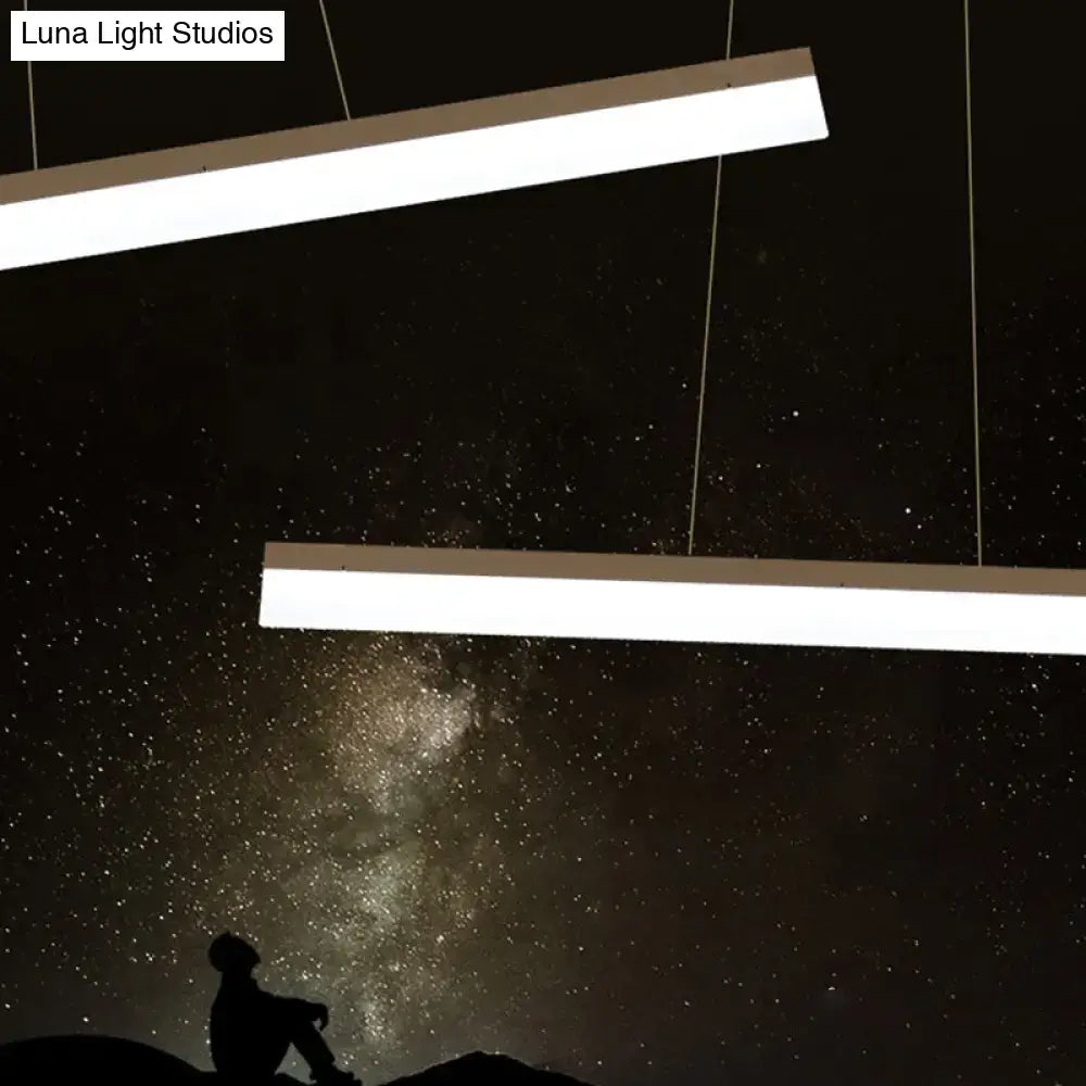 DecorBites™ Modern LED Coffee Suspension Lamp for Restaurants - Acrylic Bar Shaped Island Light Fixture