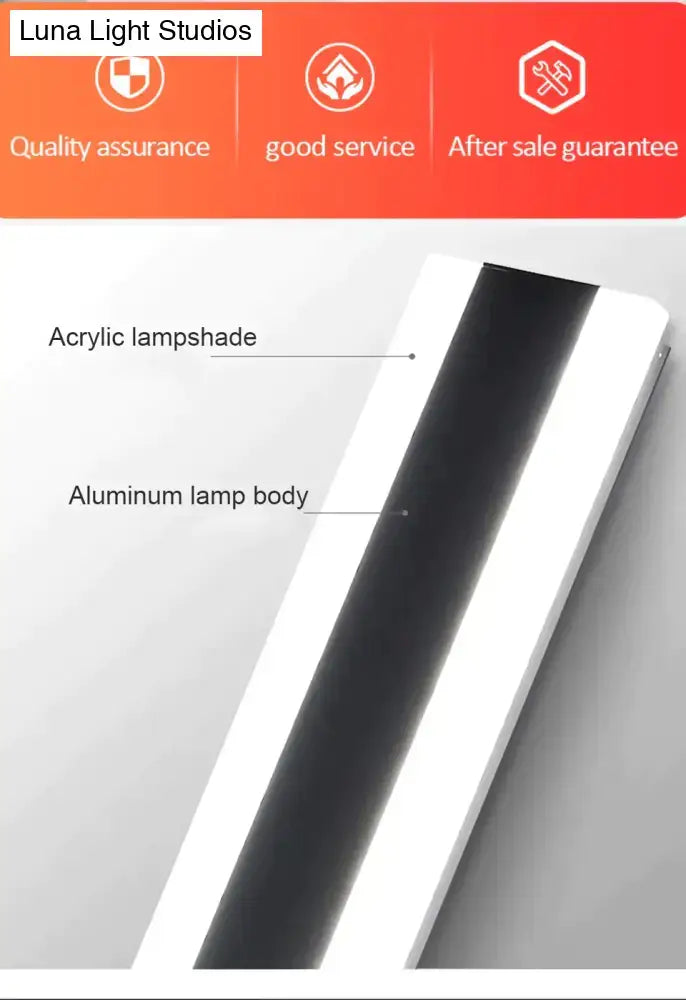 Modern black linear led wall mounted lamp garden outdoor sconce