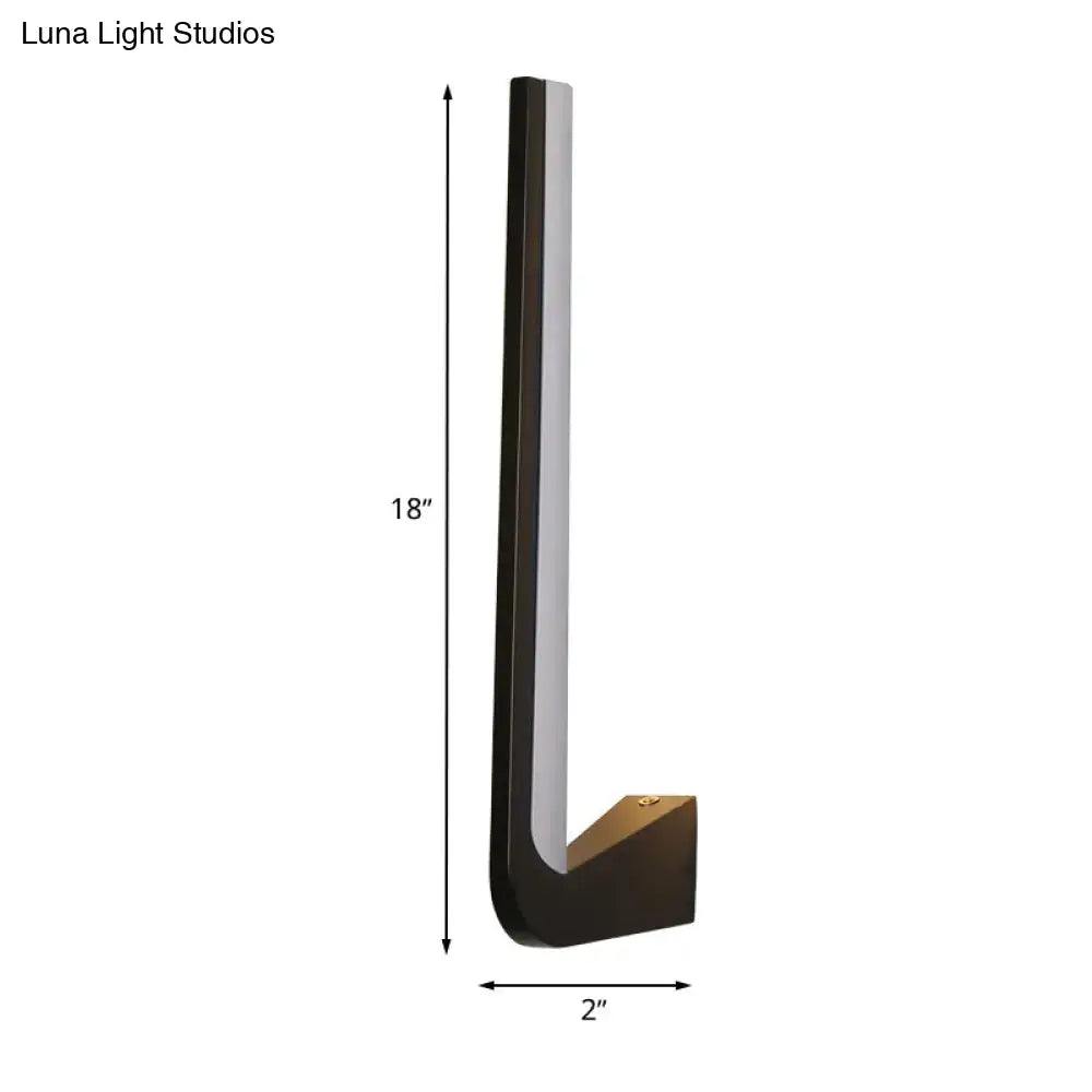 Modern black linear led wall sconce living room direct wired electric
