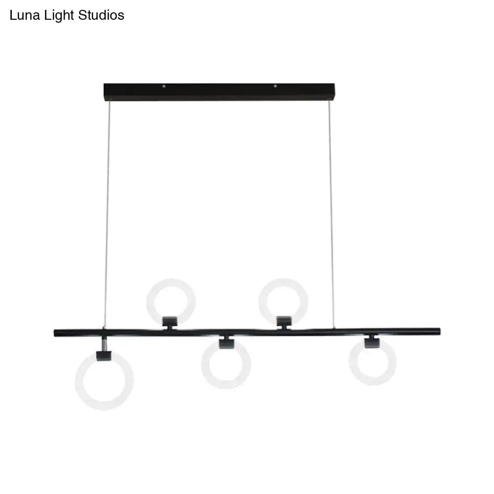 DecorBites™ Modern Nordic LED Chandelier with Warm/White Light and Linear Metal Design, Available in 3 Sizes: 31.5"/39"/47
