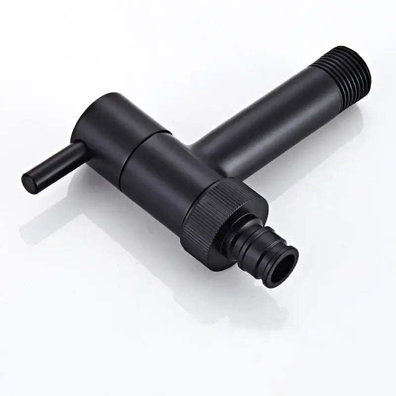 DecorBites™ Copper Bathroom Corner Faucet Single Cold Outdoor Mixer Tap Black Oil