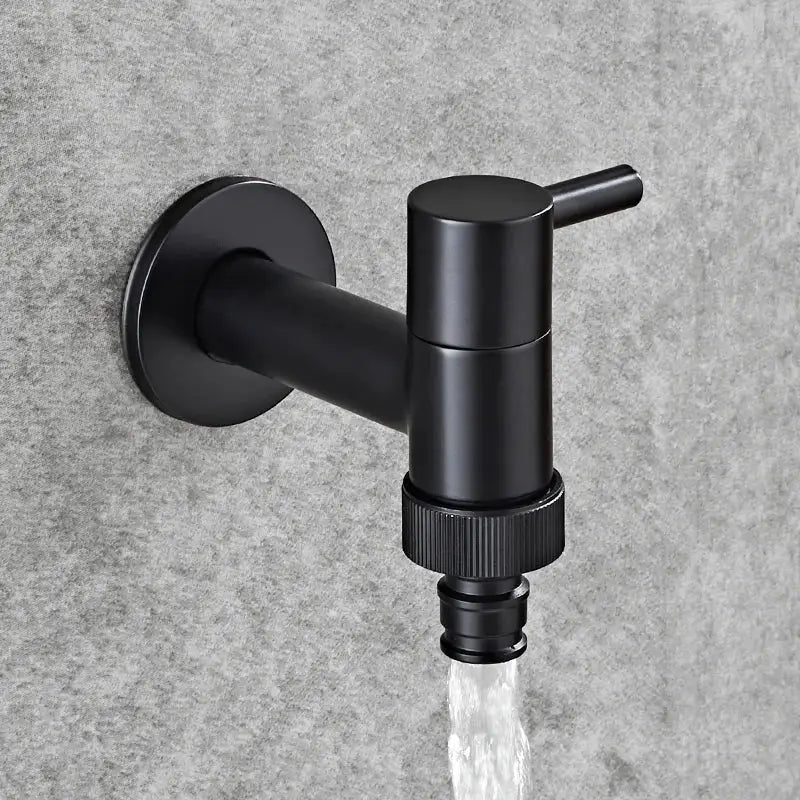 DecorBites™ Copper Bathroom Corner Faucet Single Cold Outdoor Mixer Tap Black Oil