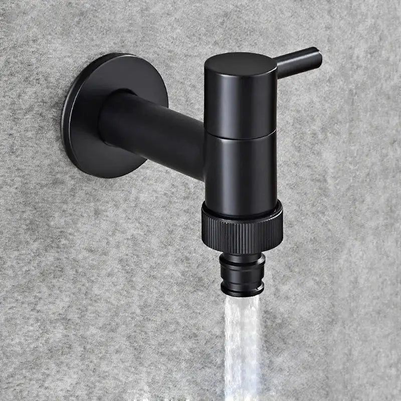 DecorBites™ Copper Bathroom Corner Faucet Single Cold Outdoor Mixer Tap Black Oil
