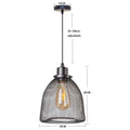 Modern black metal mesh pendant light chandelier for dining room
