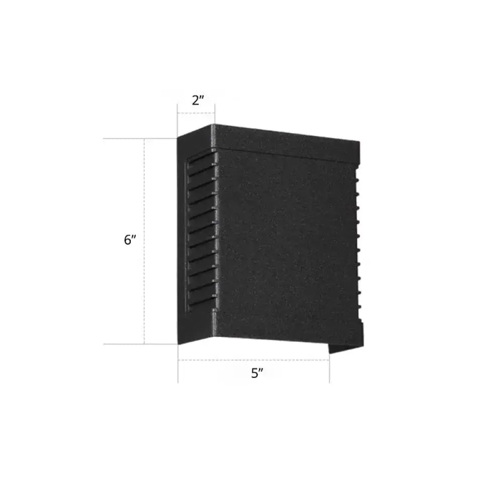Modern black metal shade wall light garden outdoor sconce