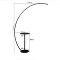Modern black minimalist arc floor lamp for living room dimmable led