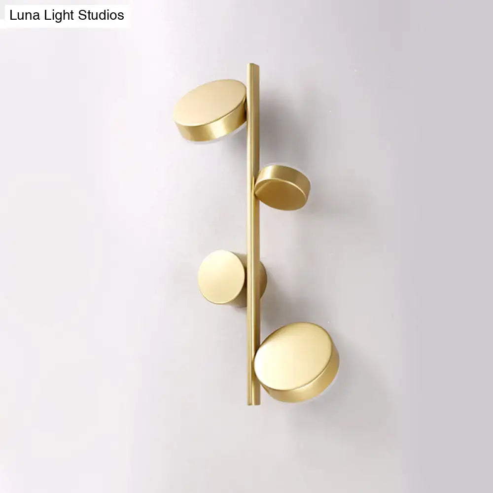 Modern black minimalist circle wall mount led sconce living room