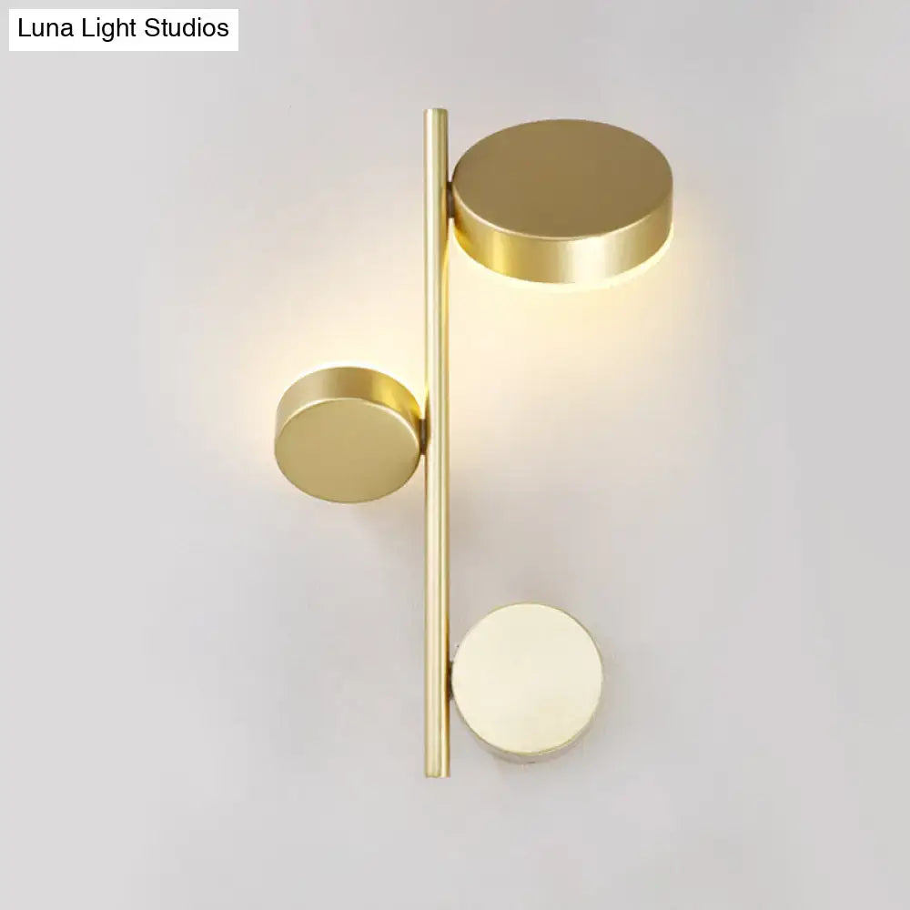 Modern black minimalist circle wall mount led sconce living room