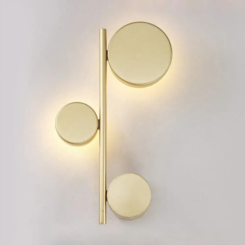 Modern black minimalist circle wall mount led sconce living room
