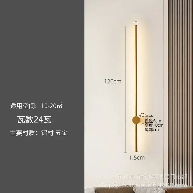 Modern black minimalist decorbites led strip wall lamp staircase light