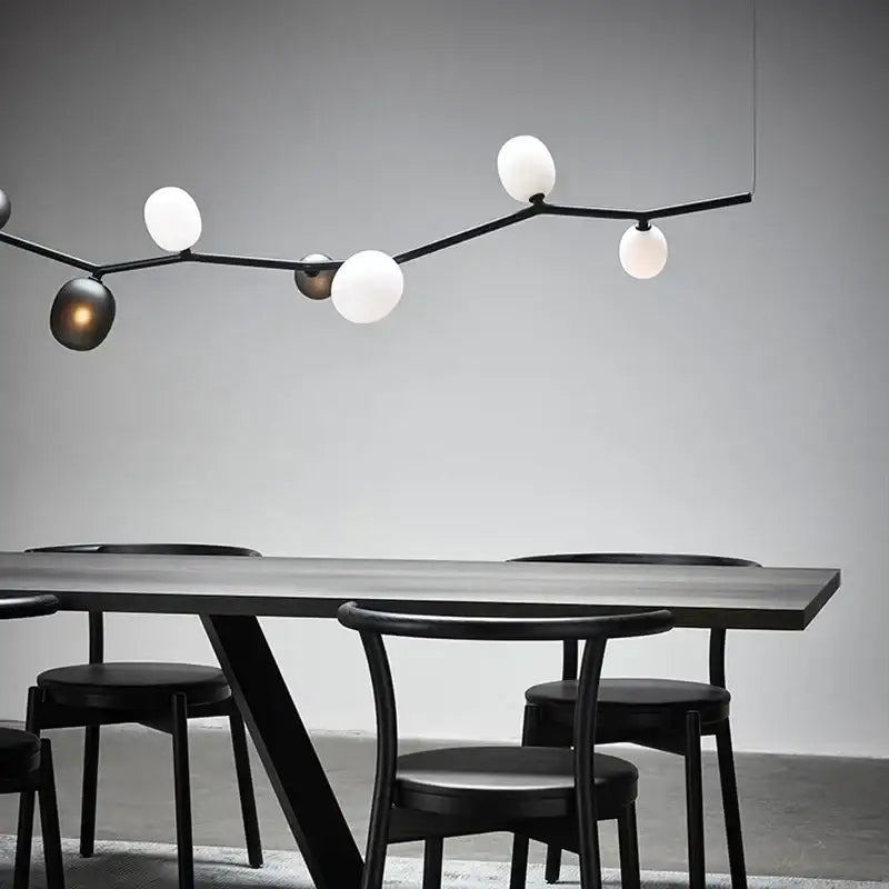 DecorBites™ Glass Branch Chandelier: LED Home Decor Lighting for Living Room & Dining Table