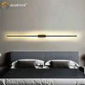 Modern black minimalist led wall lamp for bedroom warm ambient light