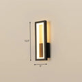 Modern black minimalist led wall sconce – foyer rectangular light