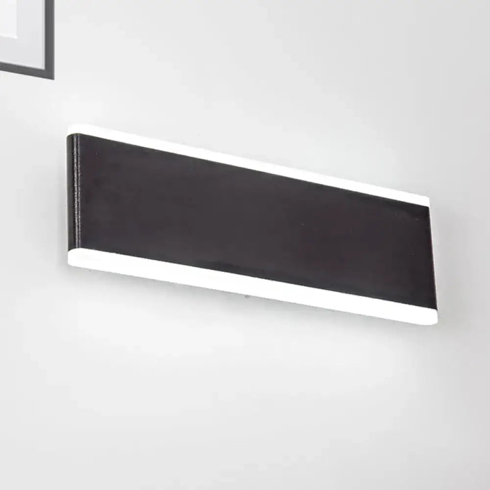 Modern black minimalist rectangle wall light fixture for dining room