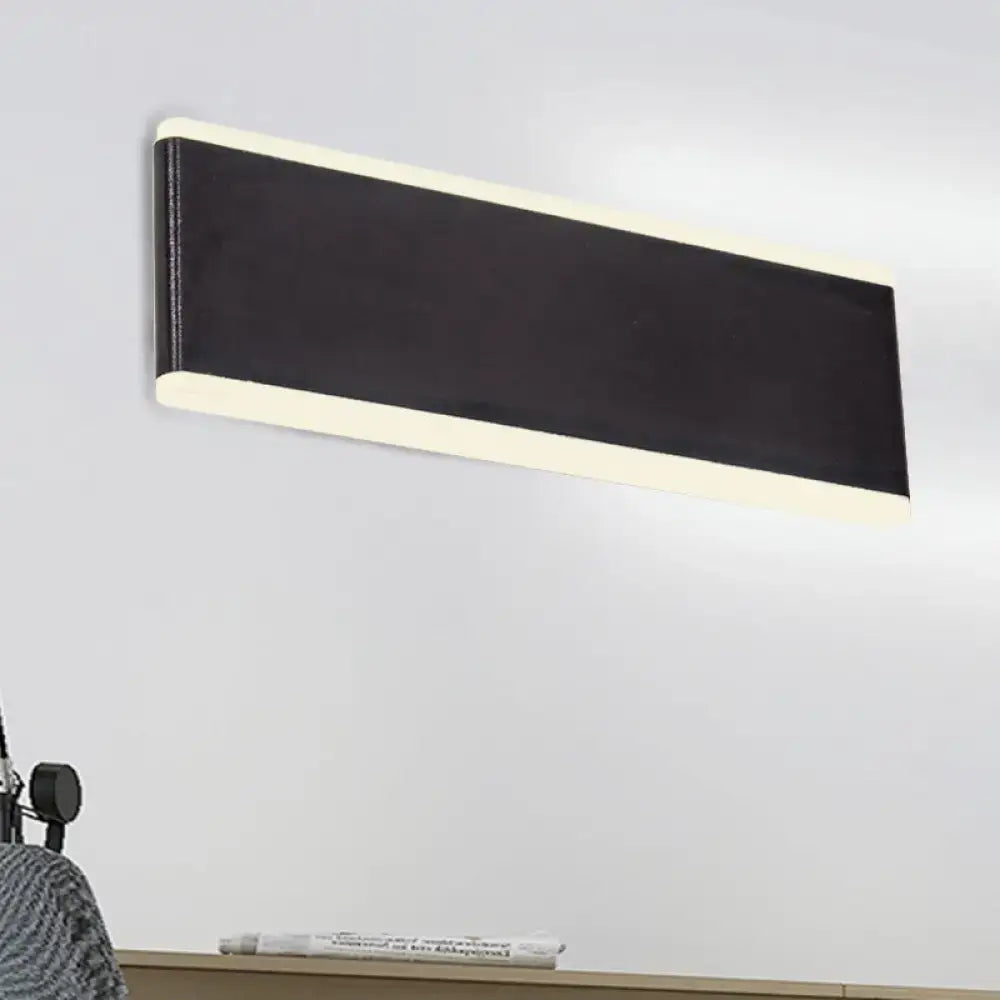 Modern black minimalist rectangle wall light fixture for dining room