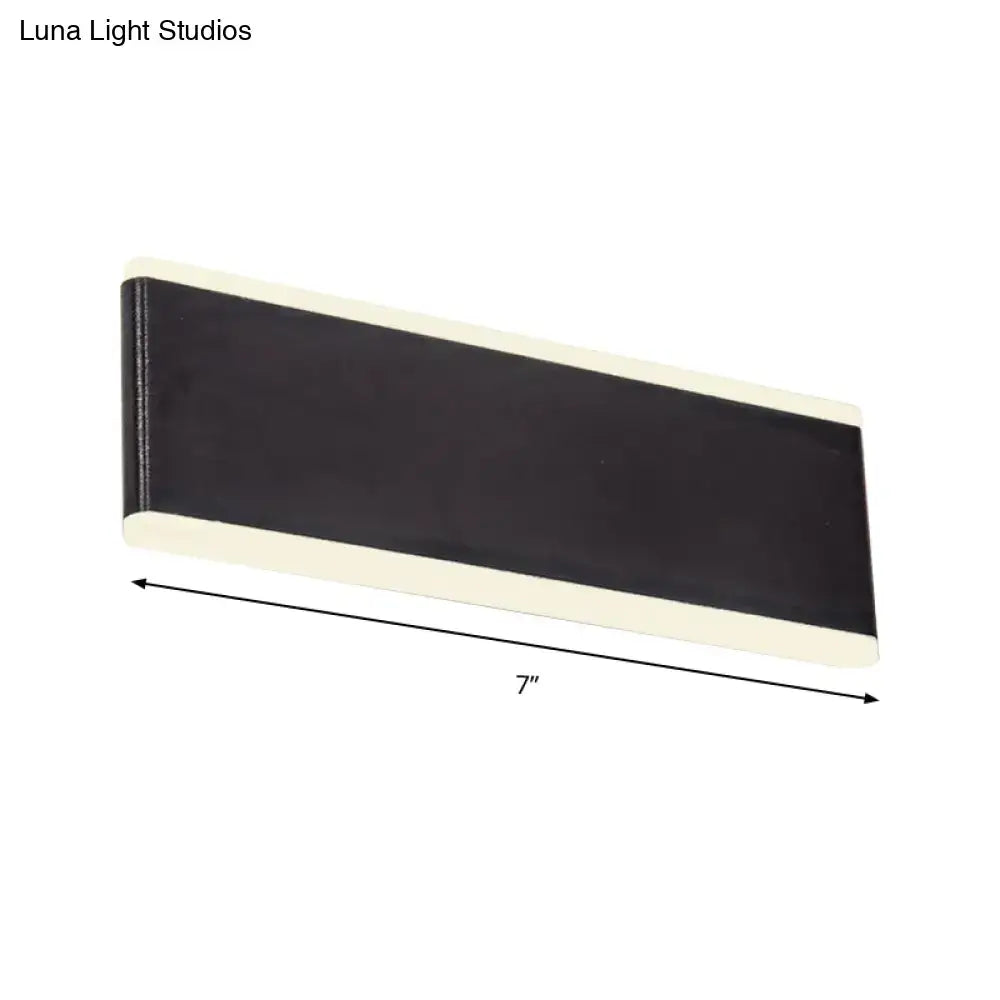 Modern black minimalist rectangle wall light fixture for dining room